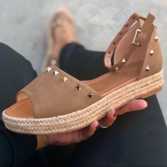 LAST1♥️ Studded Platform Espadrille FLATFORM - Picture 8 of 8